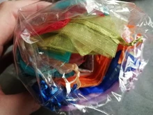 100 unids/lote 5x 7/7x 9/10x15cm bolsas de joyería de Organza bolsa de lazo de Organza bolsa de embalaje de la joyería bolsas joyería bolso bolsa de