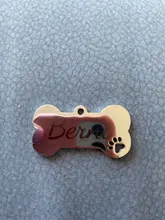 Collar personalizado para perro, etiqueta de identificación, grabado, Nombre de mascota para gato, cachorro, colgante, llavero, hueso, accesorios para mascotas