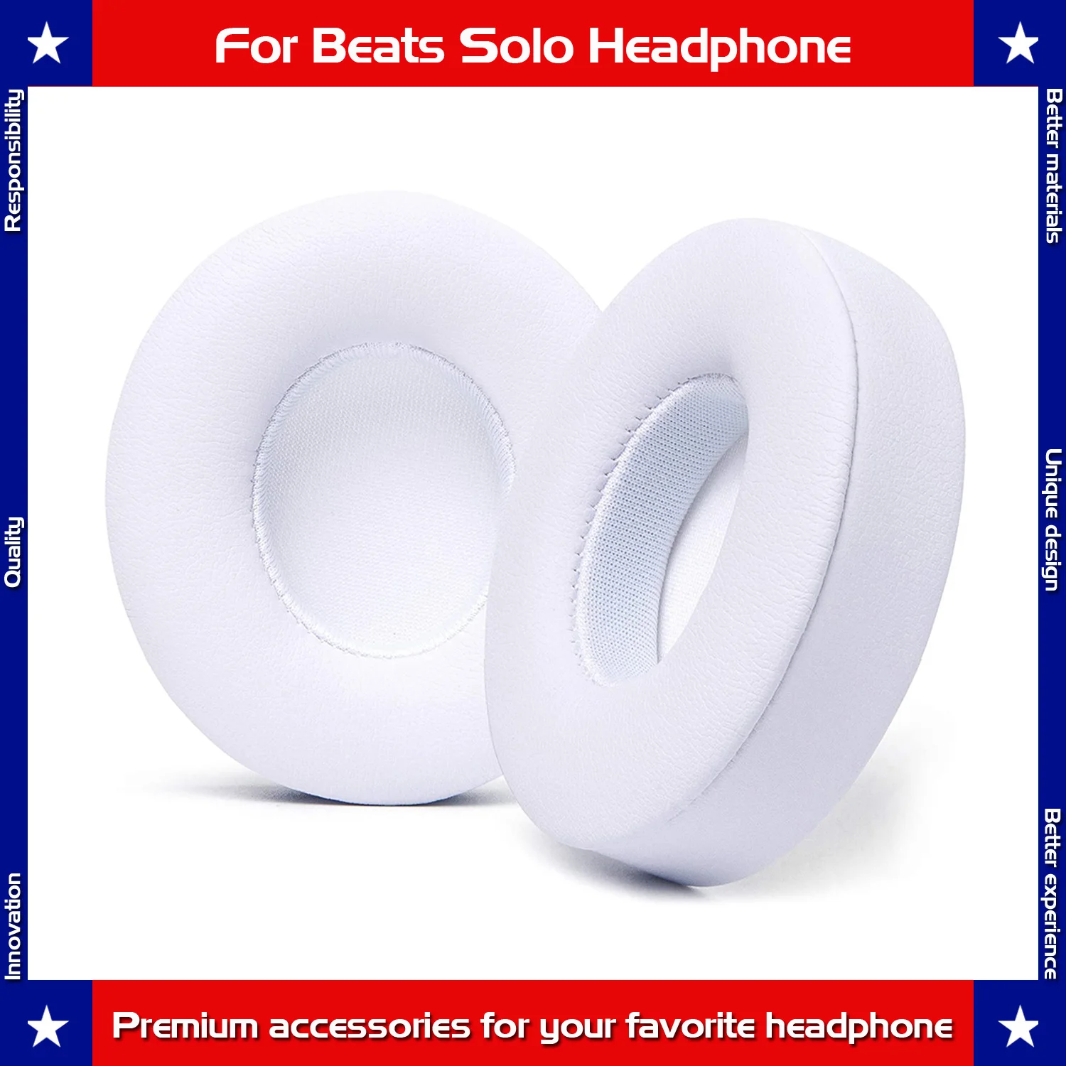 Cuscinetti Auricolari Di Ricambio Carberon Cuscinetti Auricolari Per Cuffie Wireless Beats Solo 2 Cablate/Solo 2 Wireless/Solo 3 (Bianco)