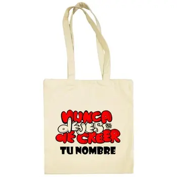 

Cloth bag Atletico Madrid letters never stop believing customizable with name