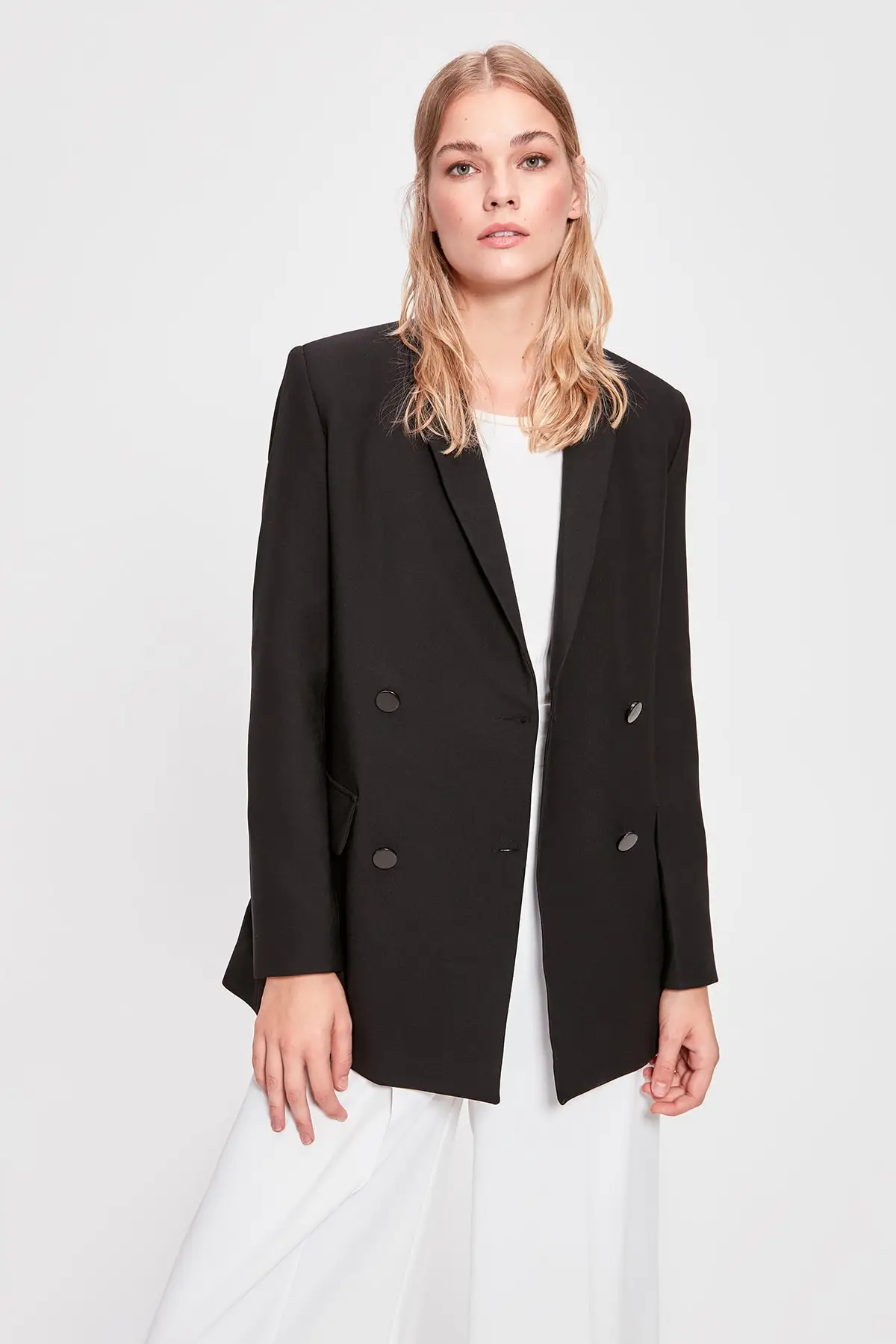 

Trendyol Black Button Detail Jacket TWOAW20CE0302