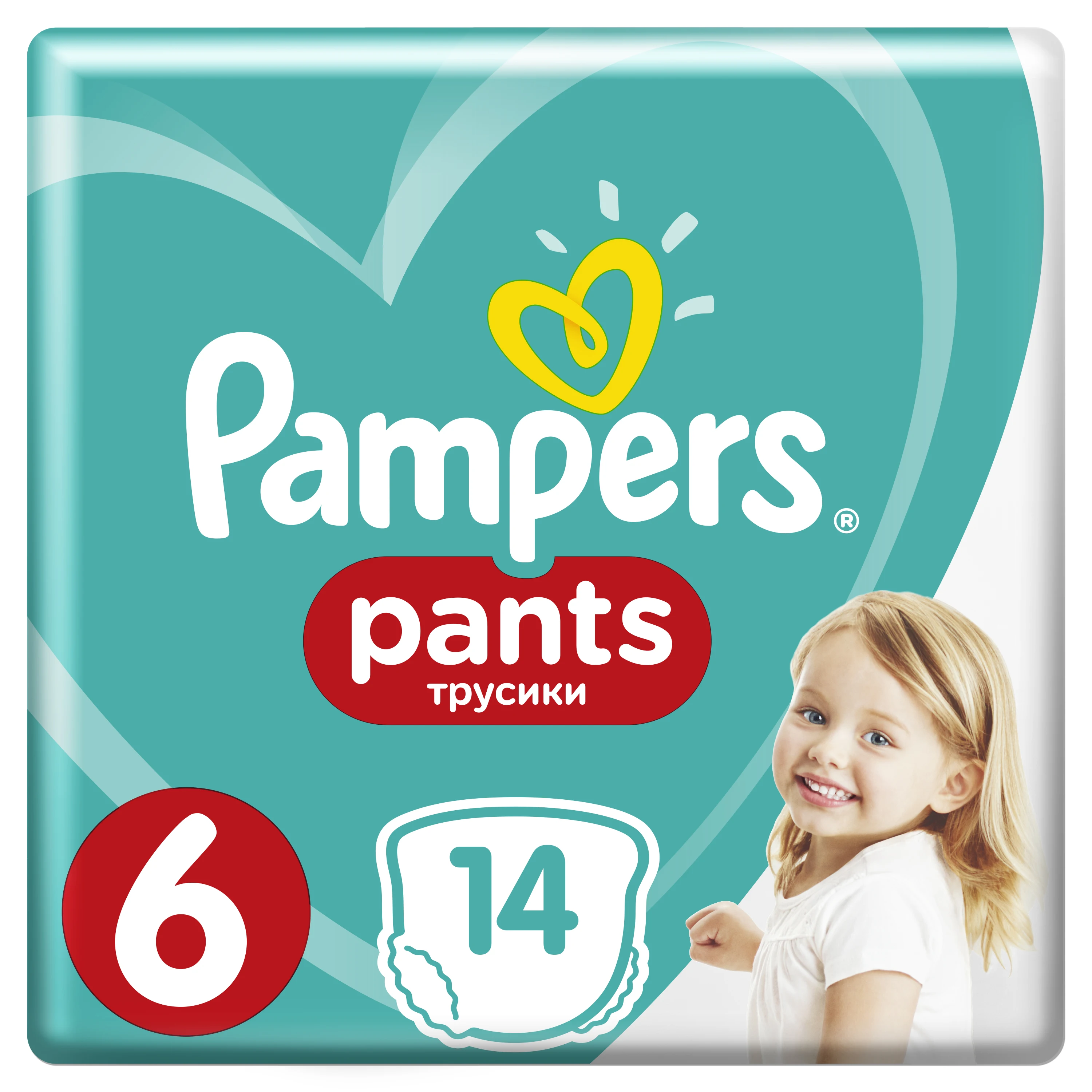Трусики Pampers Pants 15+ кг, размер 6, 14 шт