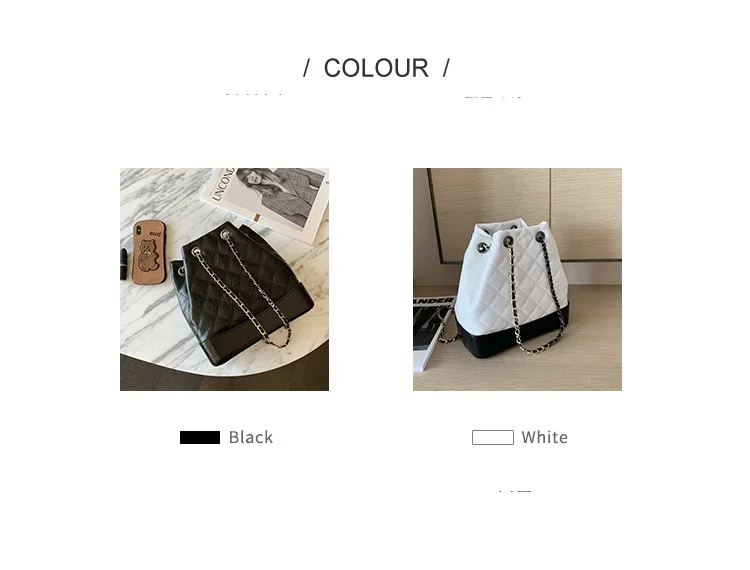 elegant backpack NEW Hot Vintage genuine leather women chains backpacks fashion diamond lattice bag 23cm stylish backpacks for kid