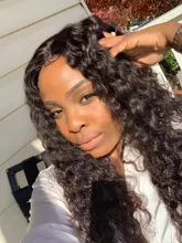 Brasileño rizado peluca con malla Frontal de la onda profunda peluca Frontal de la onda profunda cierre peluca rizado para las mujeres de encaje pelucas de cabello humano