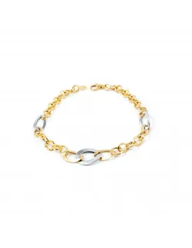 

Bracelet Two Color for woman with smooth Swivel and textured