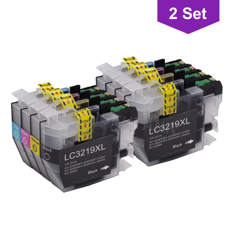 2 SET ICEHTANK 2 комплекта LC3219 XL полный картридж LC 3219 совместимый для брата MFC-J5330DW MFC-J5335DW MFC-J5730DW принтер - Цвет: 2 SET