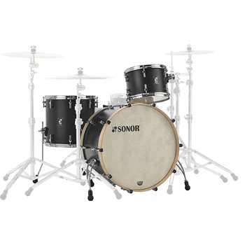 

16100136 SQ1 322 set NM 17336 drum set, b/bracket, black, Sonor