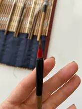 10 Uds bambú chino caligrafía cepillos con pluma conjunto de cortina escribir cepillo herramienta de tinta de caligrafía arte pintura suministrar