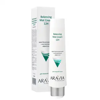 

Face cream balancing with matting effect balancing mat cream 12 h, 100 ml, aravia professional
