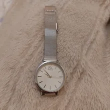 SK-Reloj de pulsera superfino para mujer, de malla plateada, de acero inoxidable, informal, de lujo, 2020