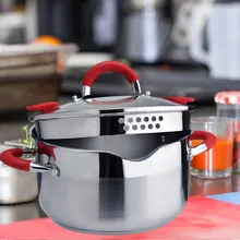 1 Pcs Stainless Steel Cook Pot Stockpot with Lid Milk Saucepan Soup Cookware 20/24cm TB Sale