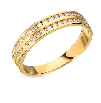 

Gold ring with diamonds sunlight sample 585