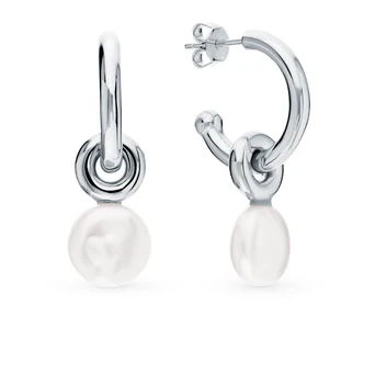 

Silver earrings with pearls sunlight sample 925