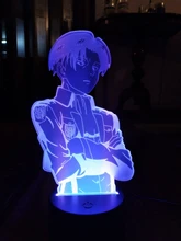 Table-Lamp Light Cool Ackerman-Figure Night-Light Titan Attack Acrylic Home-Room-Decor