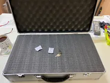 Caja de Herramientas de aluminio portátil, equipo de seguridad, estuche de almacenamiento, Maleta resistente a impactos con esponja