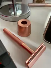 HAWARD-maquinilla de afeitar de doble filo para hombre y mujer, maquinilla de afeitar Manual clásica para la depilación, 20 hojas de afeitar, oro rosa