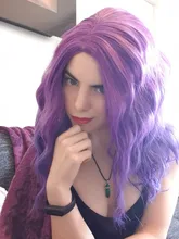 MSIWIGS mujer púrpura 22 colores Cosplay peluca ondulado corto sintético resistente al calor de pelo Rosa Rubio Ombre porque peluca