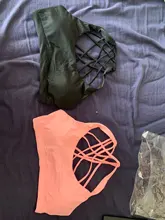 Sujetador deportivo para mujer, ropa interior de realce sin aros, con relleno, entrecruzado, tirantes, para correr, entrenamiento de gimnasia, Yoga, Tops cortos