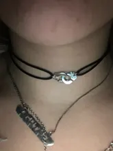 Collar con esposas y cordones de 100% Plata de Ley 925 para hombre y mujer, colgante de lunares con cuerda ajustable, Bisutería