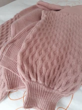 Knitted Pullover Sweater Lantern-Sleeve Turtleneck Simplee Casual Winter Autumn Solid