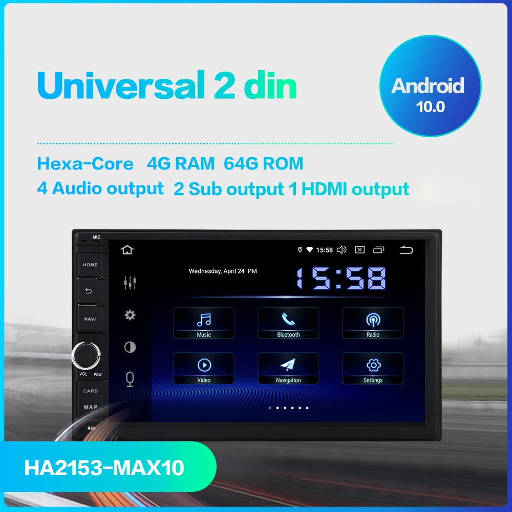 Dasaita Android универсальный автомобиль 2 Din Радио 7 "IPS экран 10 0 стерео Мультимедиа