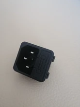 IEC320 C14 eléctrico CA zócalo 3 pin rojo LED 250V interruptor basculante 10A fusible mujer entrada macho conector de clavija 2 enchufe con pines de montaje