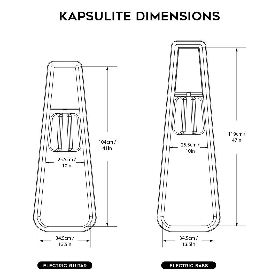 Транспортный кейс бас-гитарный Gruvgear KAPSULITE-EB-BLK | Спорт и развлечения