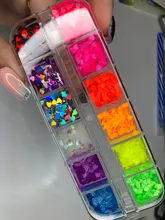 Manicure-Nail-Decoration Sequins-Polish Nail-Art Glitter-Flakes Fruits Fluorescence Heart