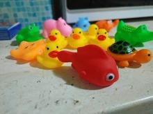 Bathing-Toy Float Swimming-Water-Toys Squeeze Animals Soft-Rubber Colorful Baby Sound-Squeaky