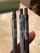 JIANWU-Conjunto de lápices mecánicos de 0,5mm y 0,7mm con textura de metal, Set de 3 unidades, material plástico para oficina