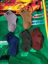 Calcetines de algodón transpirables para bebés, antideslizantes, antideslizantes, con dibujos de osos, para primavera y otoño, 5 pares
