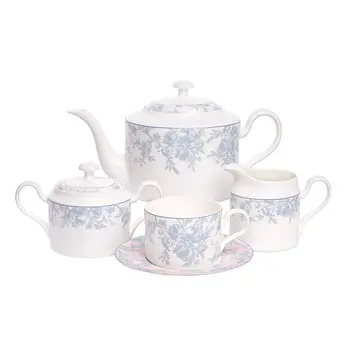 

Jardan blue tea set 15 items