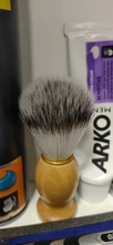 1PC profesional de los hombres brocha de afeitar con mango de madera de Nylon puro para hombres de limpieza de máscara cosméticos herramienta