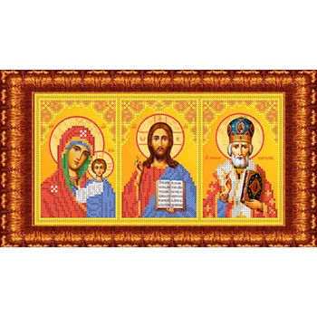 

Кби-4103 Kanva with a pattern for beads triptych 'kazanskaya, all-inclusive, St. Nicholas Wonderworker 'A4