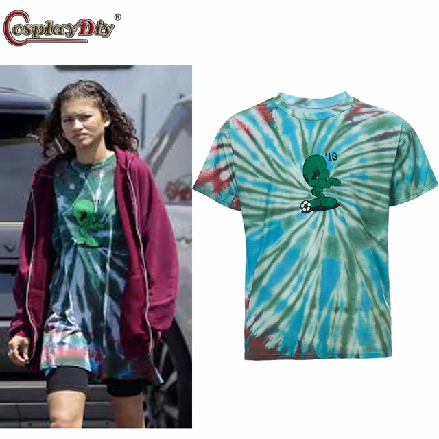 Euphoria Rue Shirt Cosplay Outfit Travis Scott Astroworld Alien Tie Dye T  Shirt Rue Bennett T Shirt Hip Hop Streetwear Tops Suit - Cosplay Costumes -  AliExpress