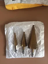 3 uds HSS titanio broca 4-12 4-20 4-32 de perforación de Metal de acero de alta velocidad cortador de agujeros para madera taladro de cono