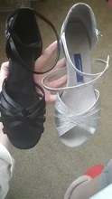 Venta caliente zapatos de baile latino chicas zapatos de baile de salón señoras danza sandalias Salsa zapatos envío rápido de RUSSIA--HROYL