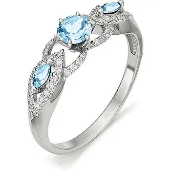 

Alcor ring with cubic zirconia and Topaz in silver