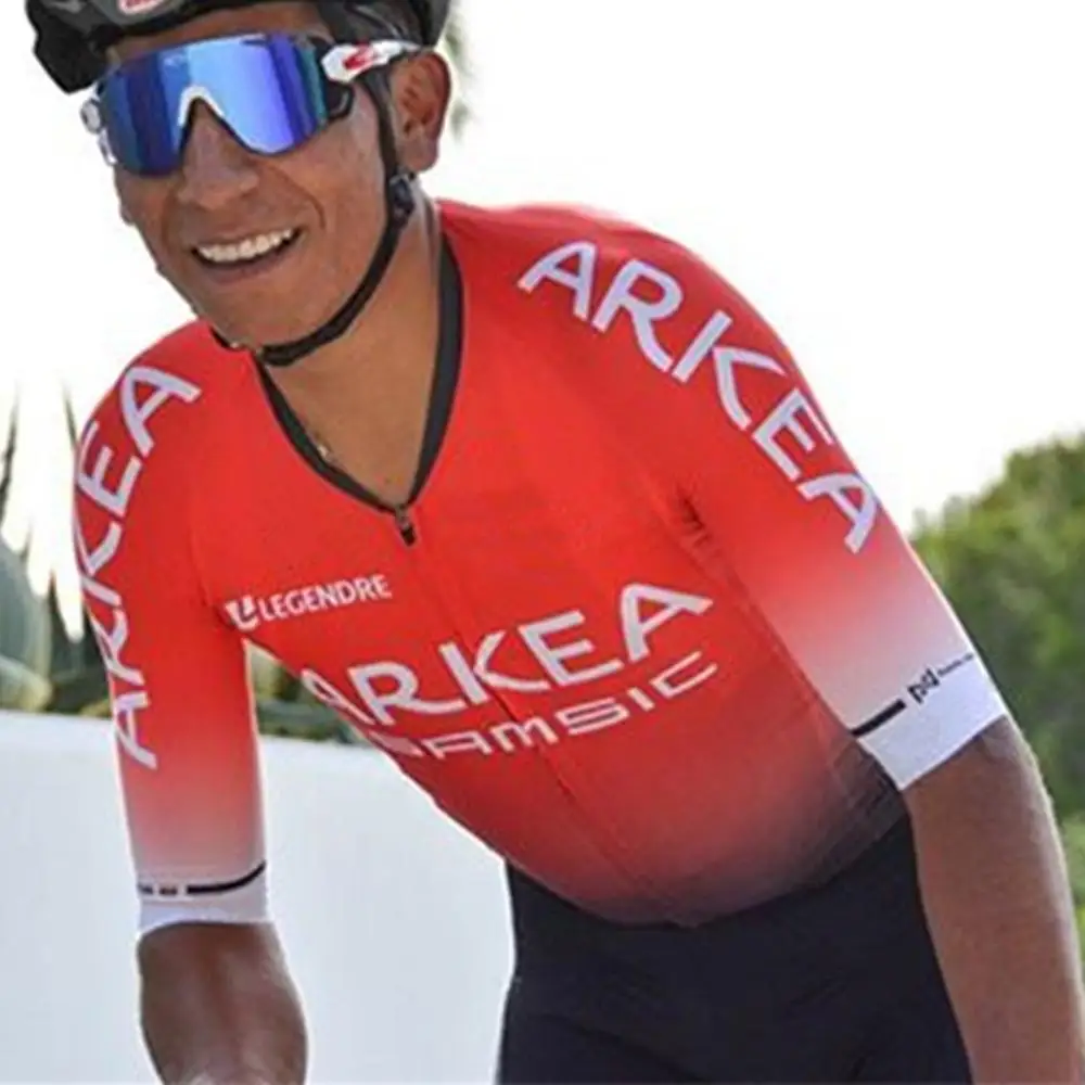 

2020 new ARKEA Top Team triathlon suit custom men conjunto de roupa de ciclismo Short sleeve running kit maillot ciclismo hombre