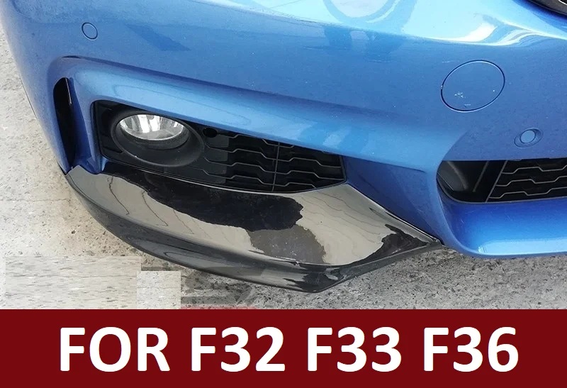 Front Bumper Flaps For BMW F32 F33 F36 4 Series Lip Attachment 2 Pieces Car Styling Auto Accessory Splitter piano Black | Автомобили и