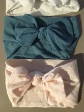 4PC sólida diadema niñas bebé niño pequeño turbante sólida diadema y lazo 4 Uds Accesorios de cabeza повязки на голову детям