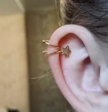 Yobest 5 unids/set 2019, pendientes a la moda con forma de hoja dorada, pendientes con Clip para oreja, pendientes para mujeres trepadoras sin Piercing, pendientes falsos de cartílago