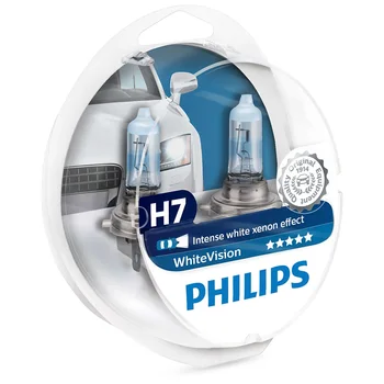 

Kit halogen bulbs Philips H7 12V 55W WhiteVision color temperature 3700K [Philips 12972WHVSM]