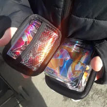 50 tarjetas de capacidad de disco duro caso titular de la tarjeta de Pokemon Pikachu juego tarjetas marcadores de libros titular de tarjetas de Pokemon Gx MEGA