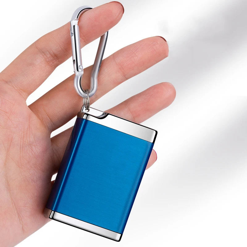 Portable Car Ashtray with Lid Mini Metal Cigarette Ashtray for Outdoor Travel with Climbing Hook Easy to Carry 3