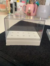 Caja de almacenamiento con ranuras de plástico para limas de uñas, accesorios de manicura con soporte transparente acrílico, 20 unidades