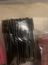 Varitas de rímel de cristal 3D, 50 Uds., microaplicadores de pestañas transparentes, venta al por mayor