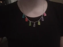 Collar de oso de dibujos animados de color caramelo, colorido Oso de resina hecho a mano, joyería para fiesta