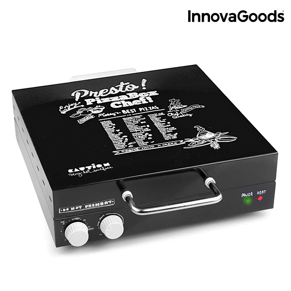 InnovaGoods коробка для пиццы Presto! С книгой рецептов 1200W черный
