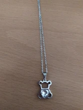 Nextvance-collar de acero inoxidable con colgante de oso de dibujos animados, corazón de circonita cúbica AAA, regalo para hombre y mujer, Bisutería